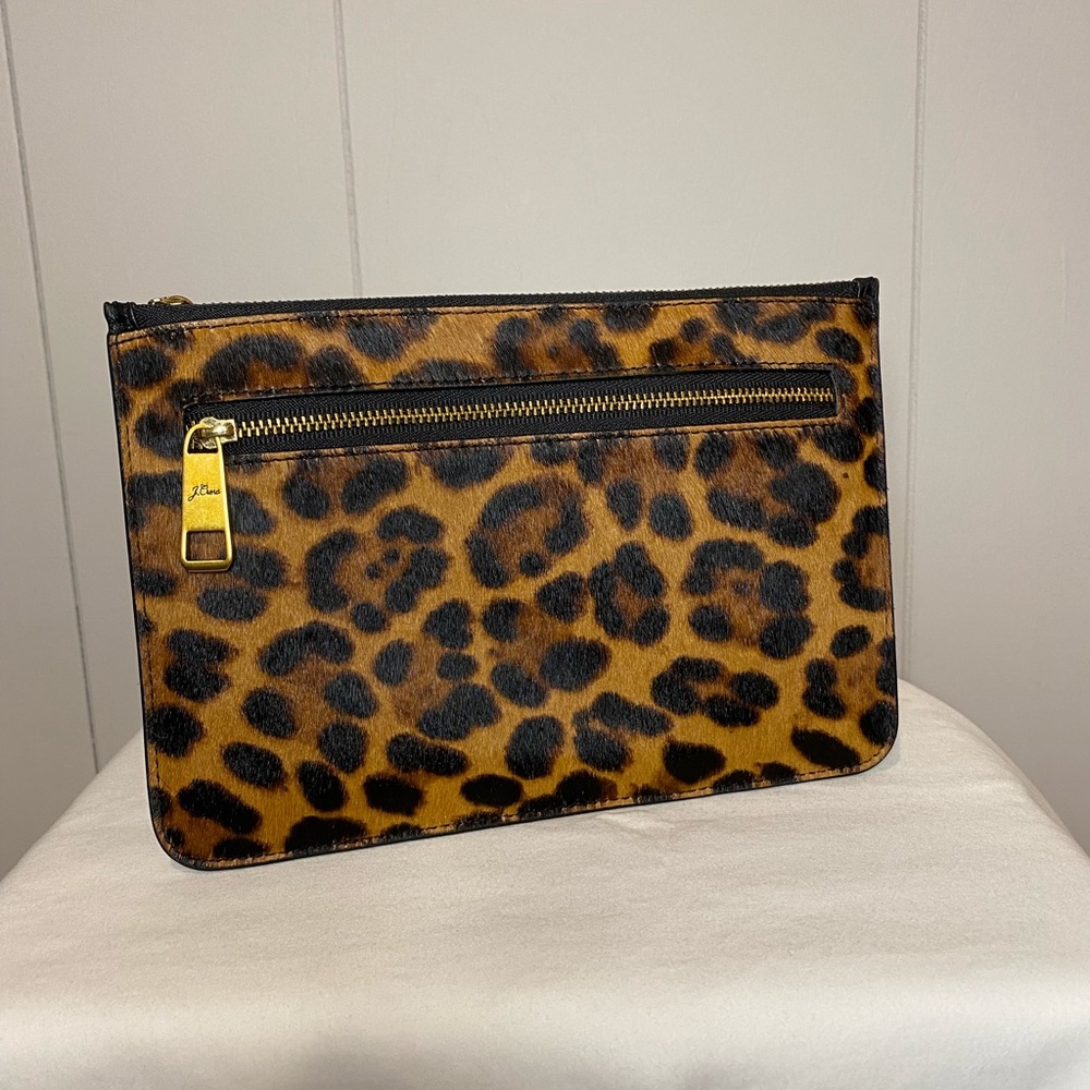 J Crew cheetah clutch